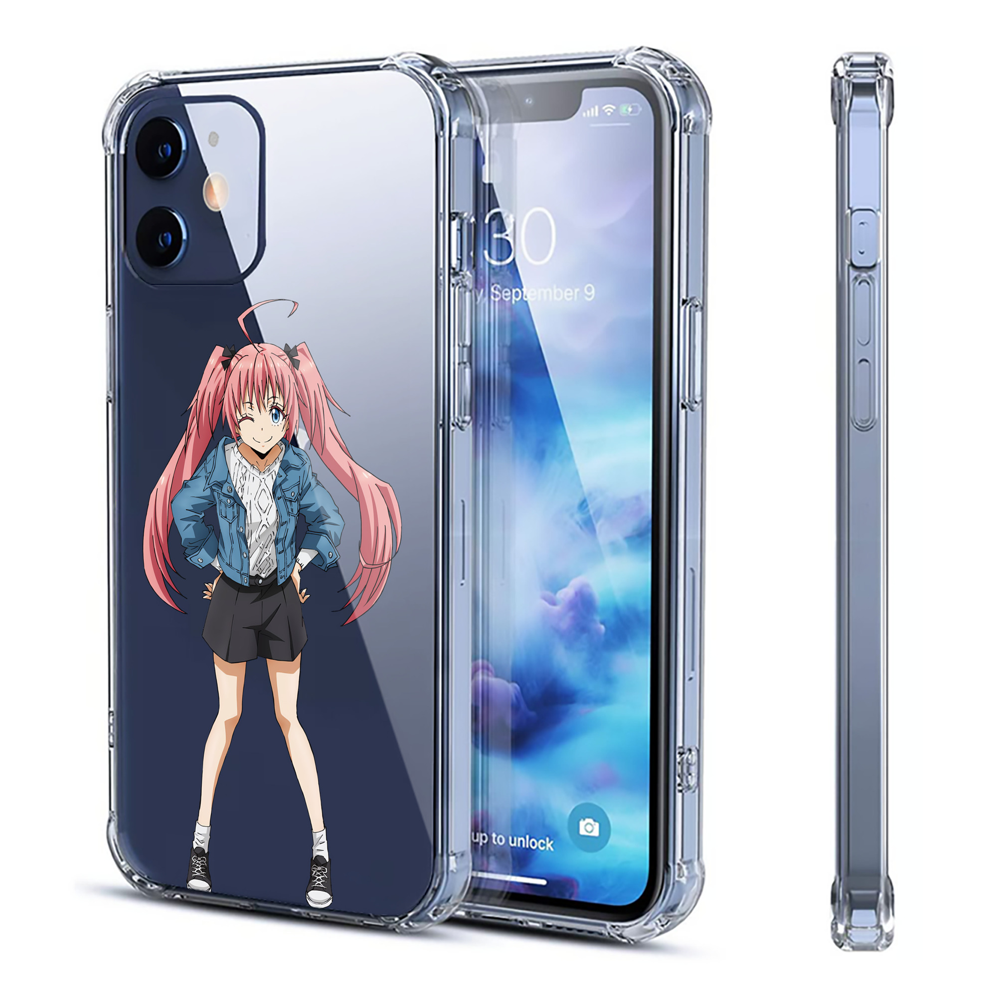 （画像用） 転スラ Regarding Reincarnated to Slime 【iPhone 12シリーズ対応】透明スマホケース（クリアソフトケース）